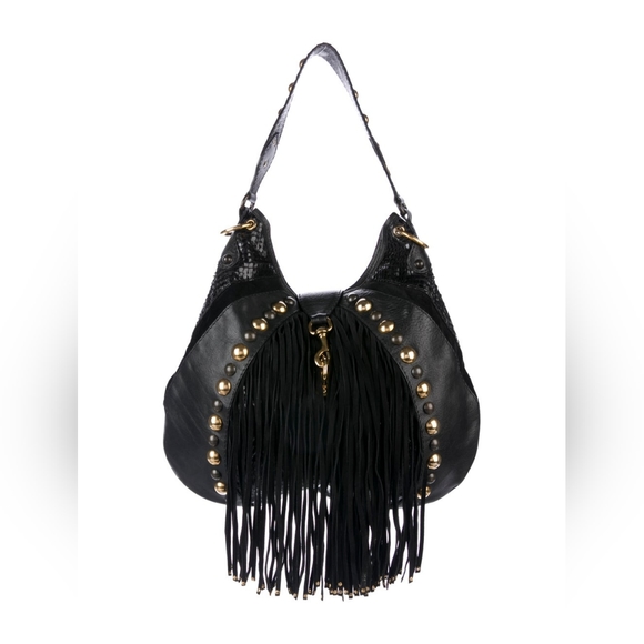 GUCCI Large Babouska Python-Trimmed Hobo - Picture 1 of 5